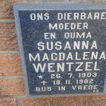 WENTZEL Susanna Magdalena 1903-1982