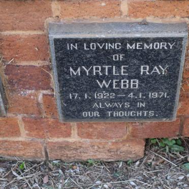 WEBB Myrtle Ray 1922-1971