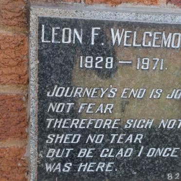 WELGEMOED Leon F. 1928-1971