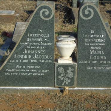 ? Johannes Hendrik Jacobus 1898-1959 & Maria Louisa 1906-1993