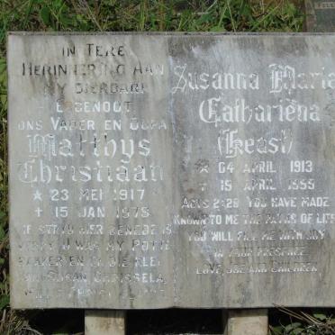 ? Matthys Christiaan 1917-1978 & Susanna Maria Cathariena KEAST 1913-1999
