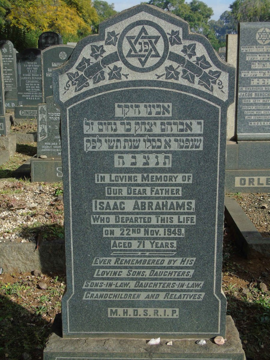 ABRAHAMS Isaac -1949