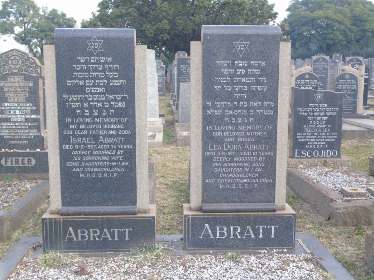 ABRATT Israel -1957 & Lea Dora -1971