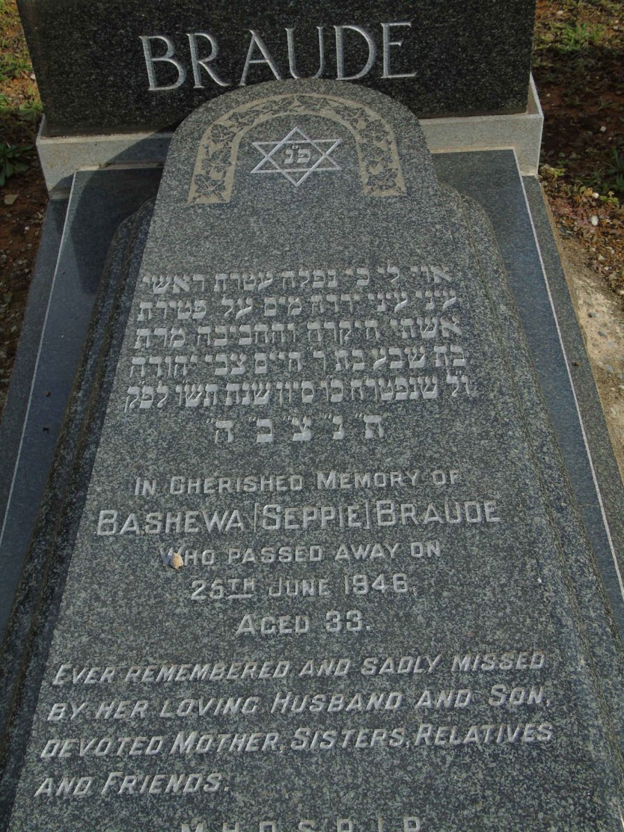BRAUDE Bashewa Seppie -1946