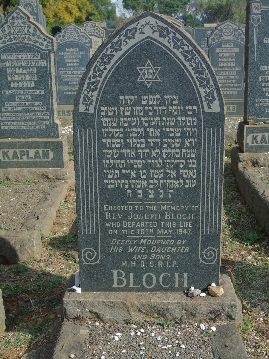 BLOCH Joseph -1947