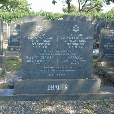 BRAUER Maurice Charles -1964 & Rebecca -1965