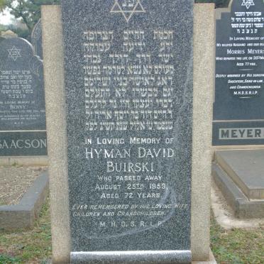 BUIRSKI Hyman David -1953