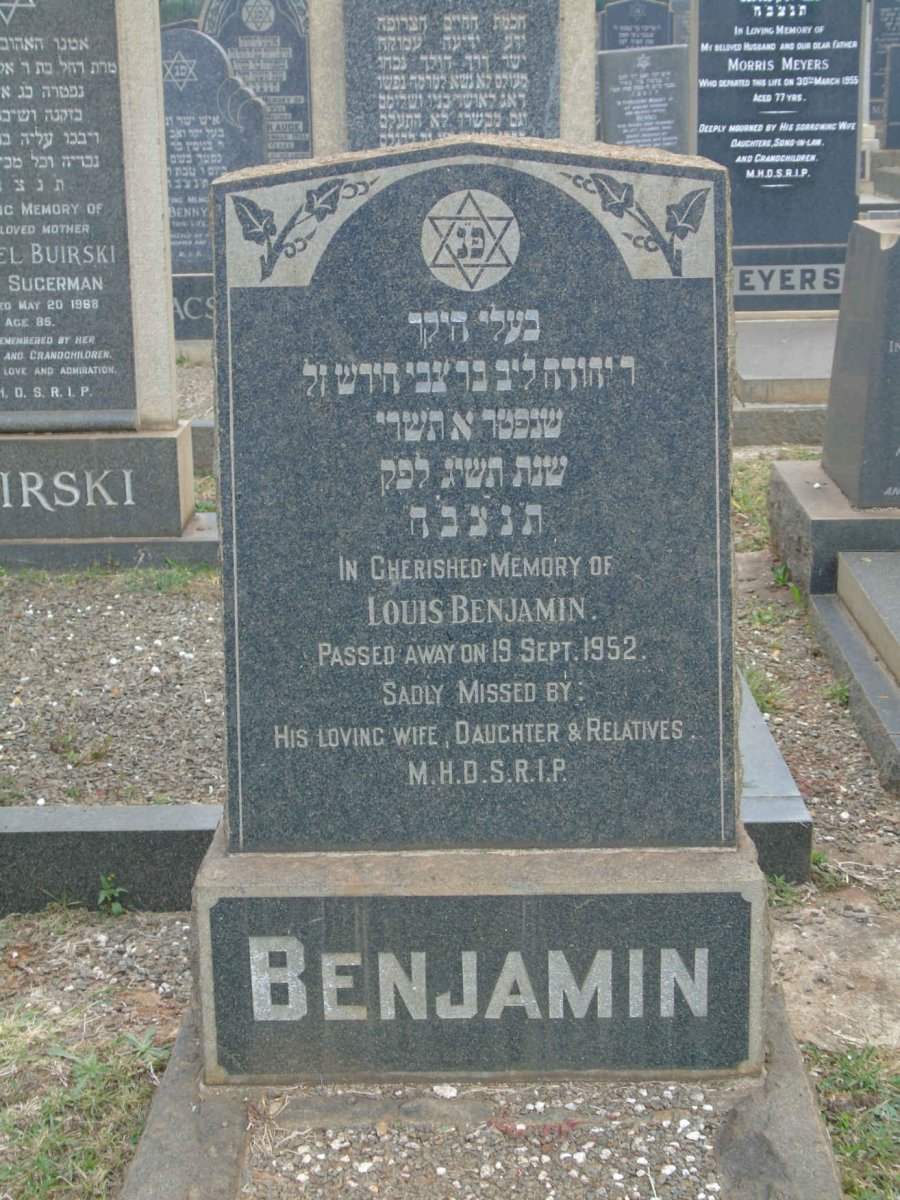 BENJAMIN Louis -1952