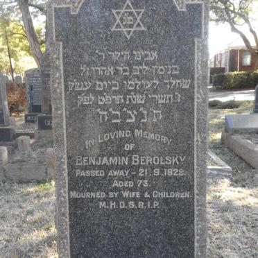 BEROLSKY Benjamin -1928