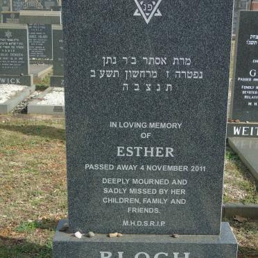 BLOCH Esther -2011
