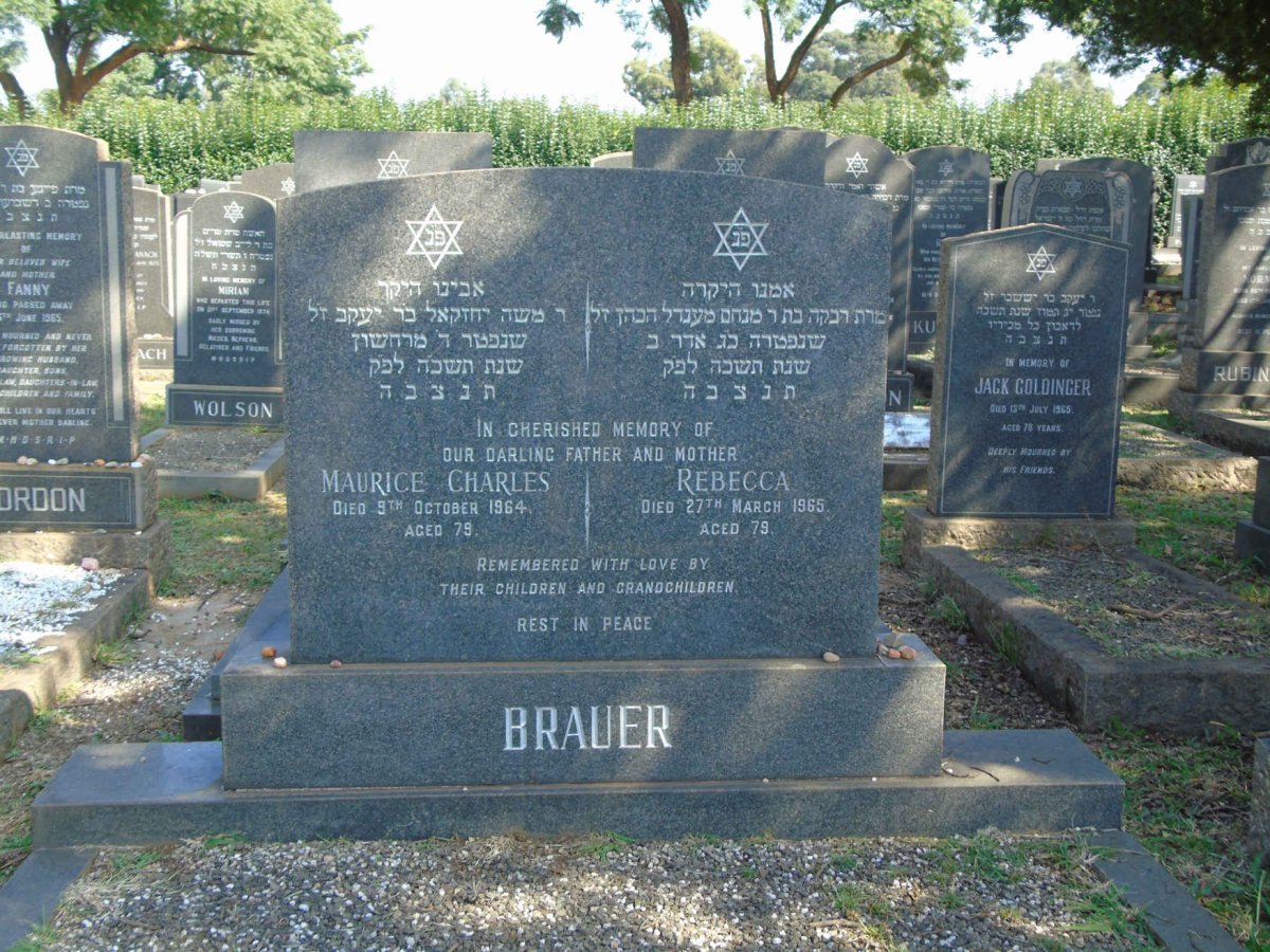 BRAUER Maurice Charles -1964 & Rebecca -1965