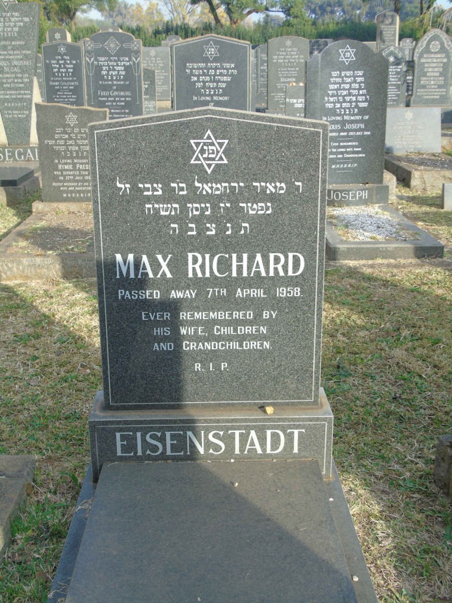 EISENSTADT Max Richard -1958