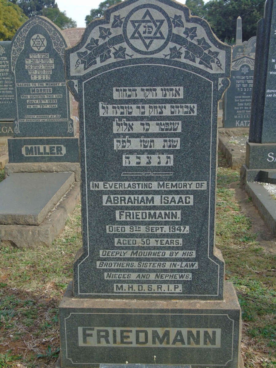 FRIEDMANN Abraham Isaac -1947