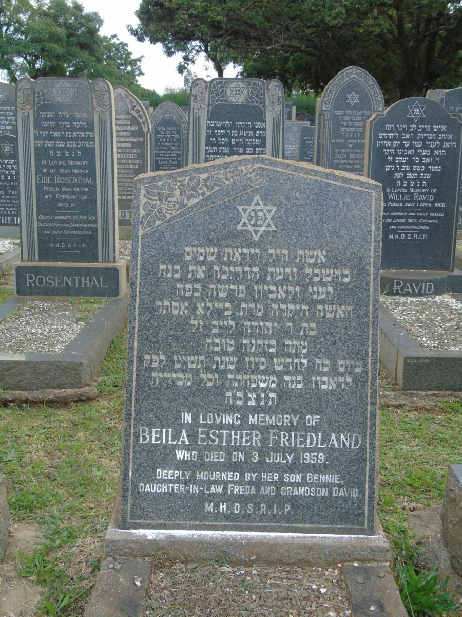 FRIEDLAND Beila Esther -1959