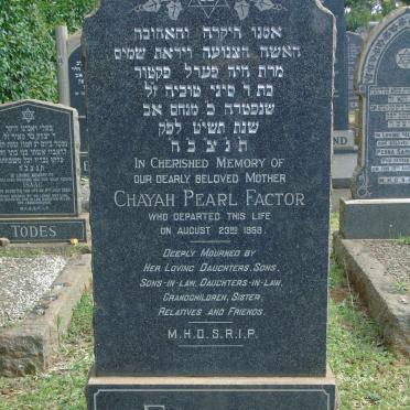 FACTOR Chayah Pearl -1959
