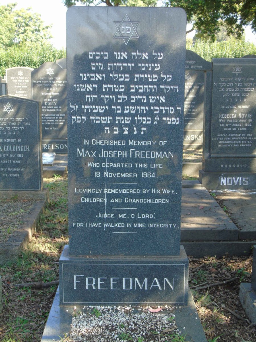 FREEDMAN Max Joseph -1964