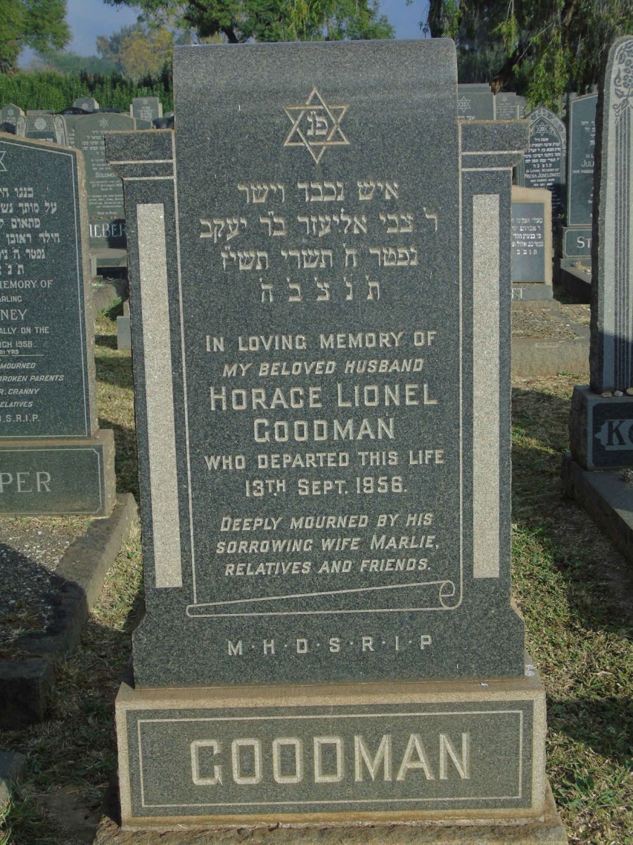 GOODMAN Horace Lionel -1956