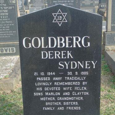 GOLDBERG Derek Sydney 1944-1985