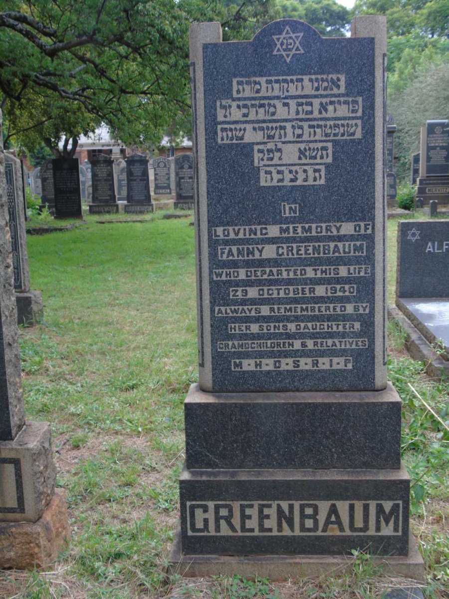 GREENBAUM Fanny -1940