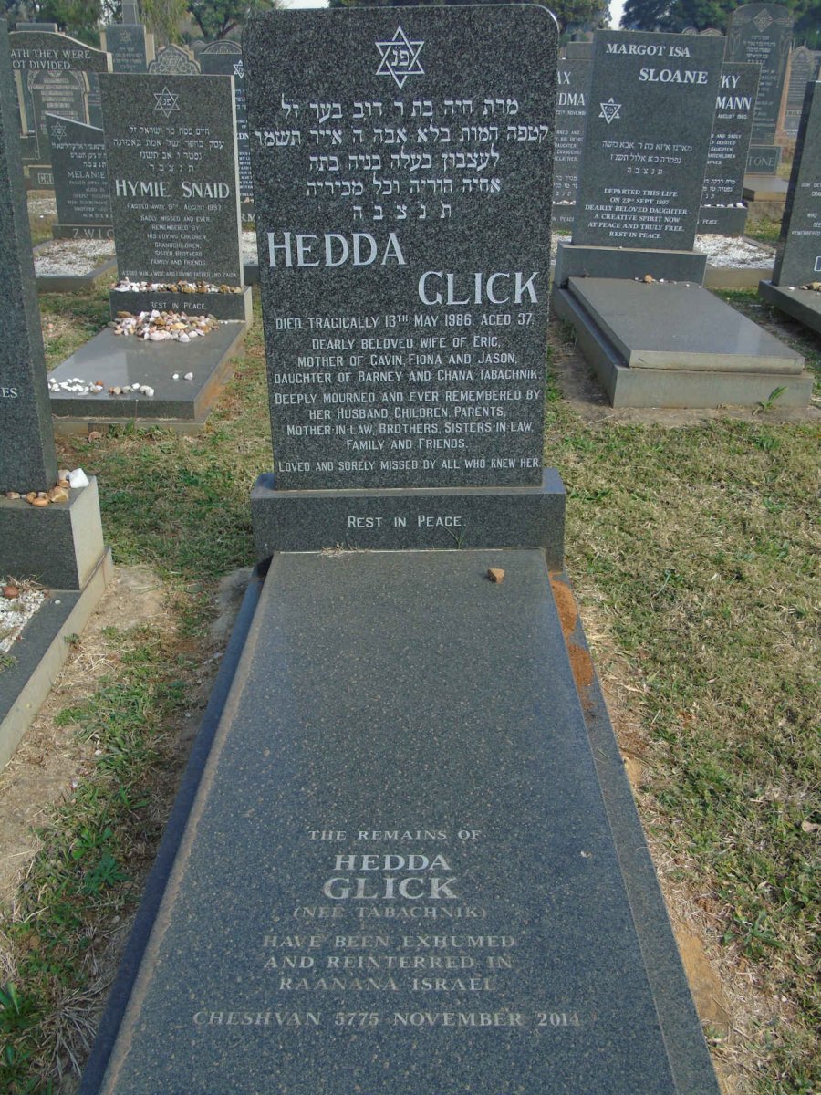 GLICK Hedda nee TABACHNIK -1986