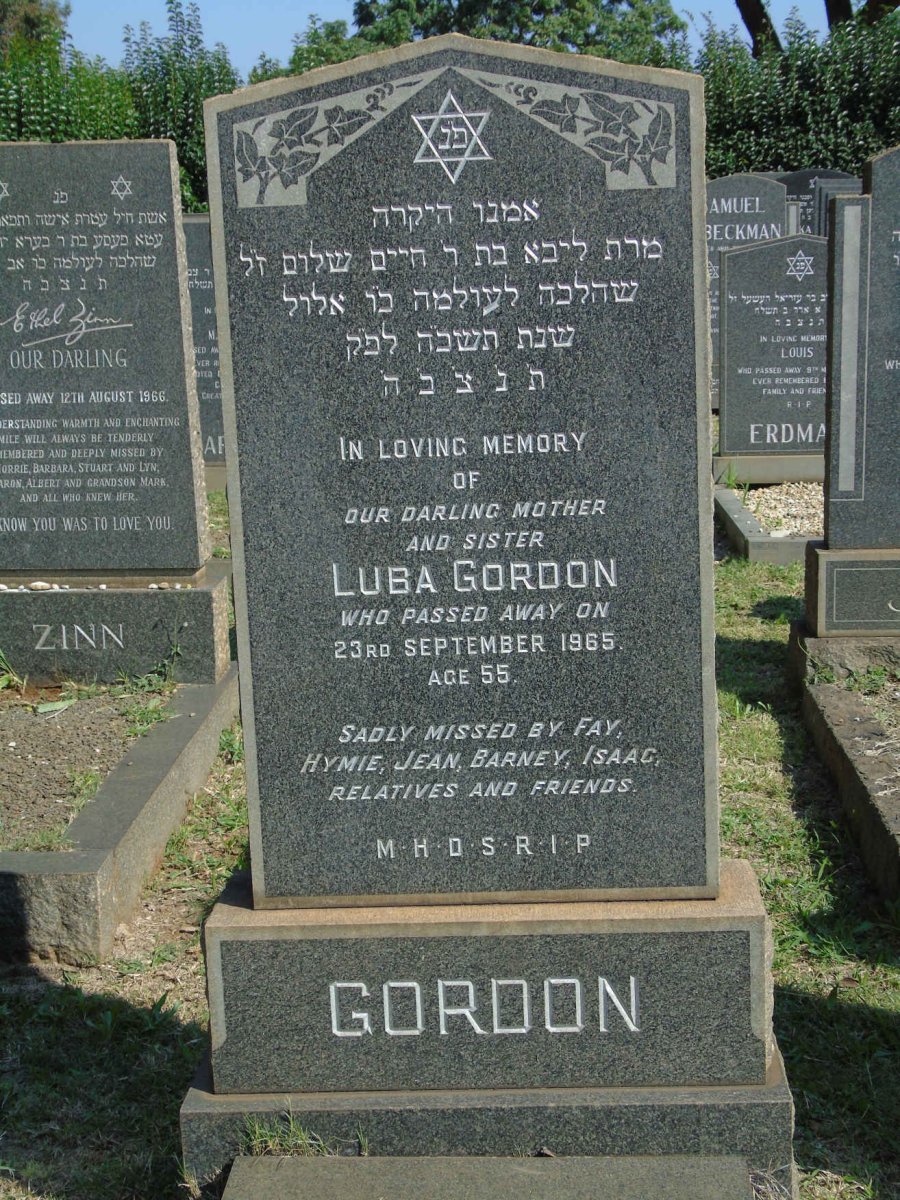 GORDON Luba -1965
