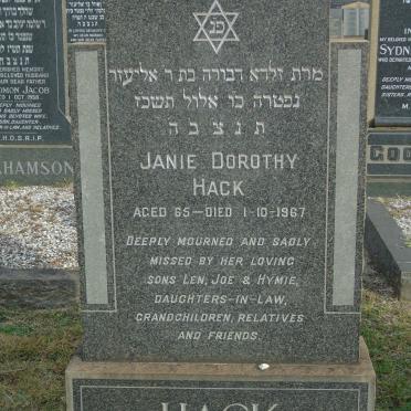HACK Janie Dorothy -1967