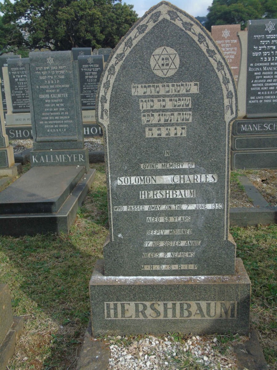 HERSHBAUM Solomon Charles -1953