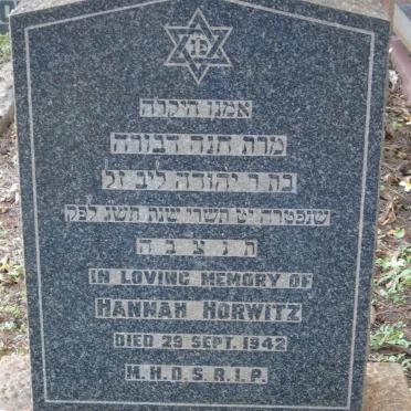 HORWITZ Hannah -1942