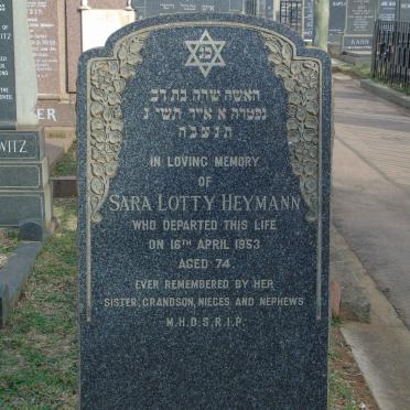 HEYMANN Sara Lotty -1953