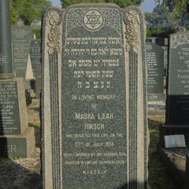 HIRSCH Masha Leah -1956