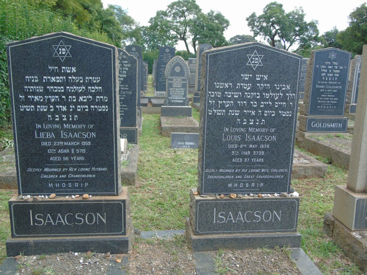 ISAACSON Louis -1979 & Lieba -1959