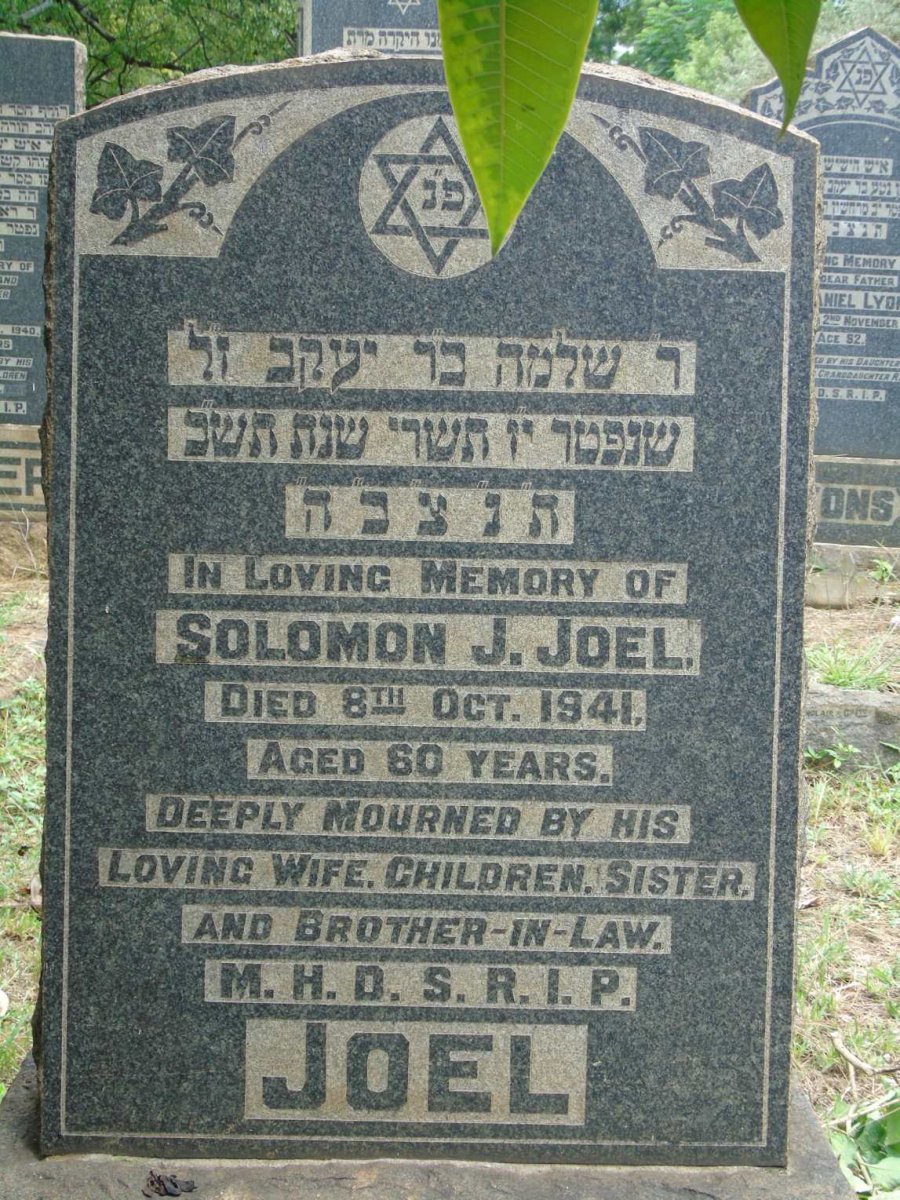 JOEL Solomon J. -1941