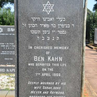 KAHN Ben -1966