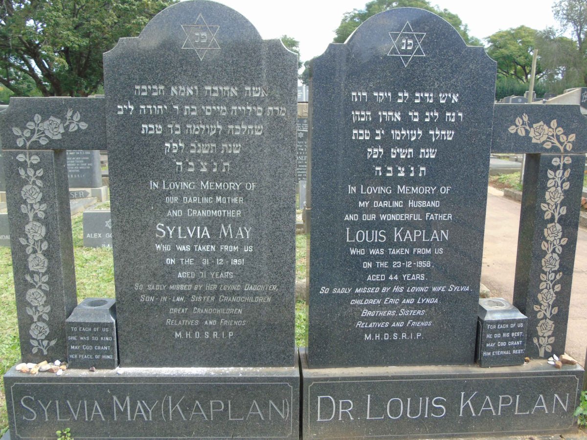 KAPLAN Louis -1958 & Sylvia MAY -1991
