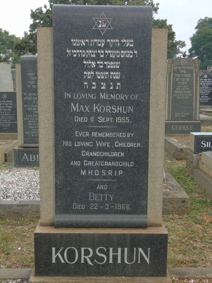 KORSHUN Max -1955 & Betty -1966
