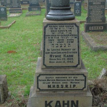 KAHN Hymie 1920-1943