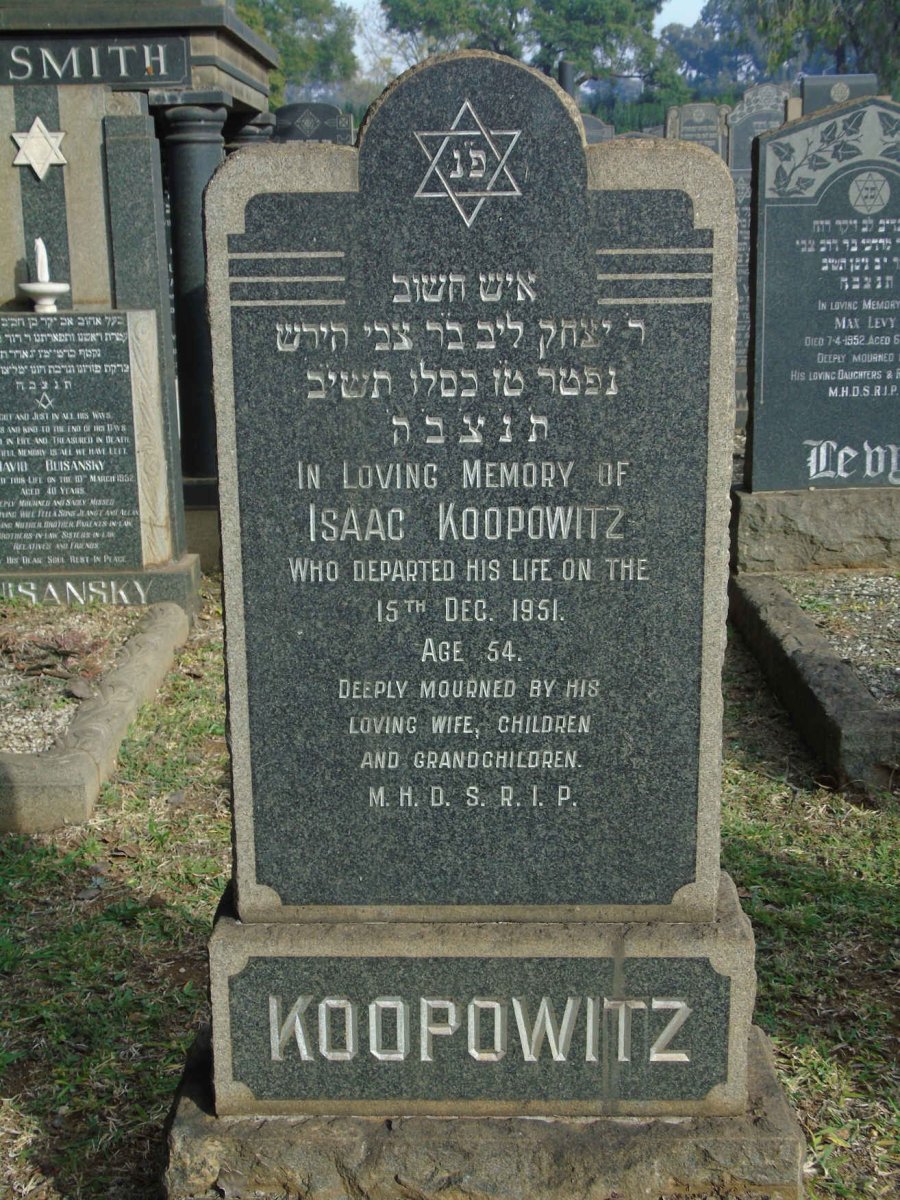 KOOPOWITZ Isaac -1951