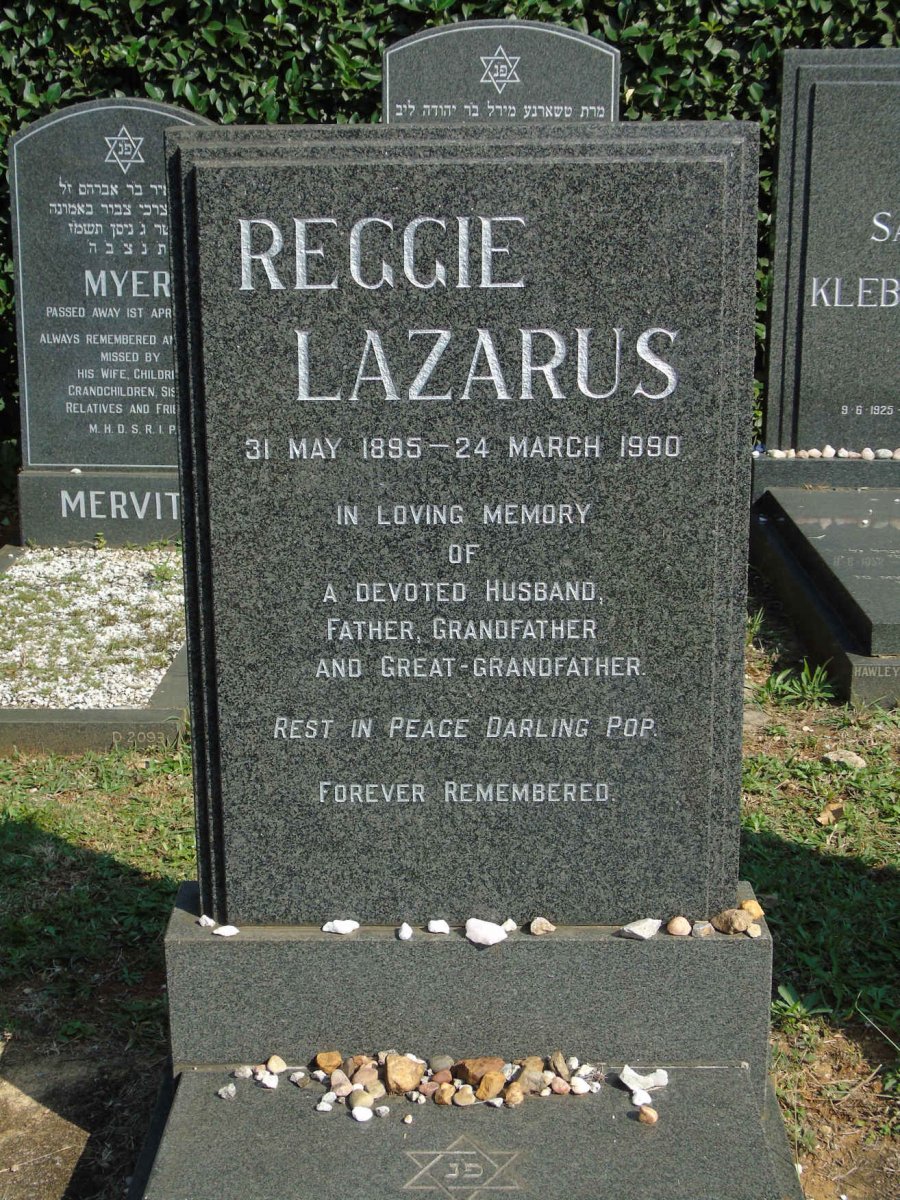 LAZARUS Reggie 1895-1990