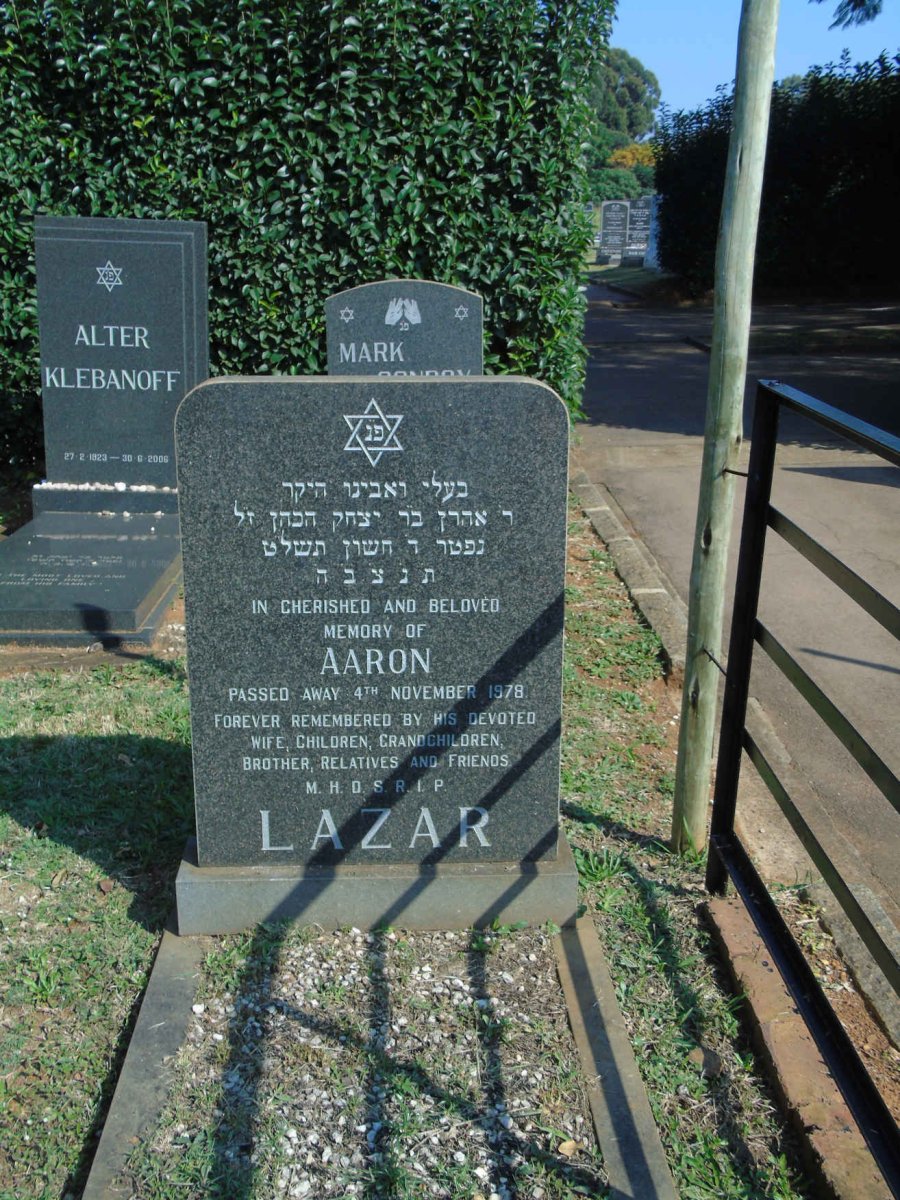 LAZAR Aaron -1978