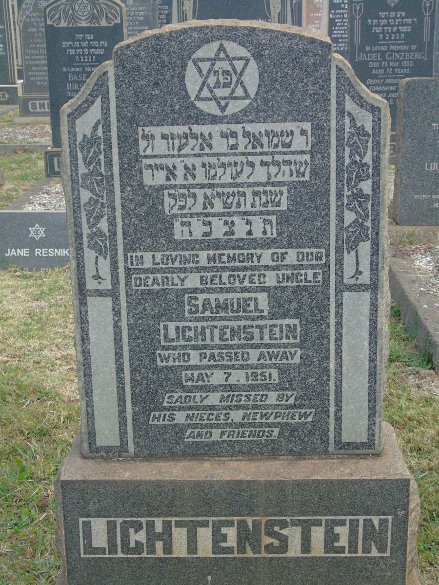 LICHTENSTEIN Samuel -1951