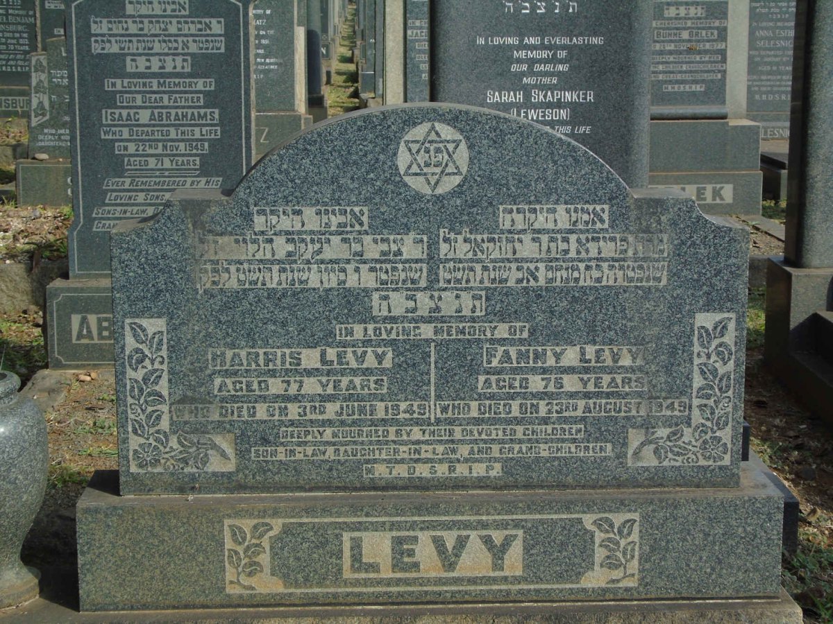 LEVY Harris -1949 & Fanny -1949