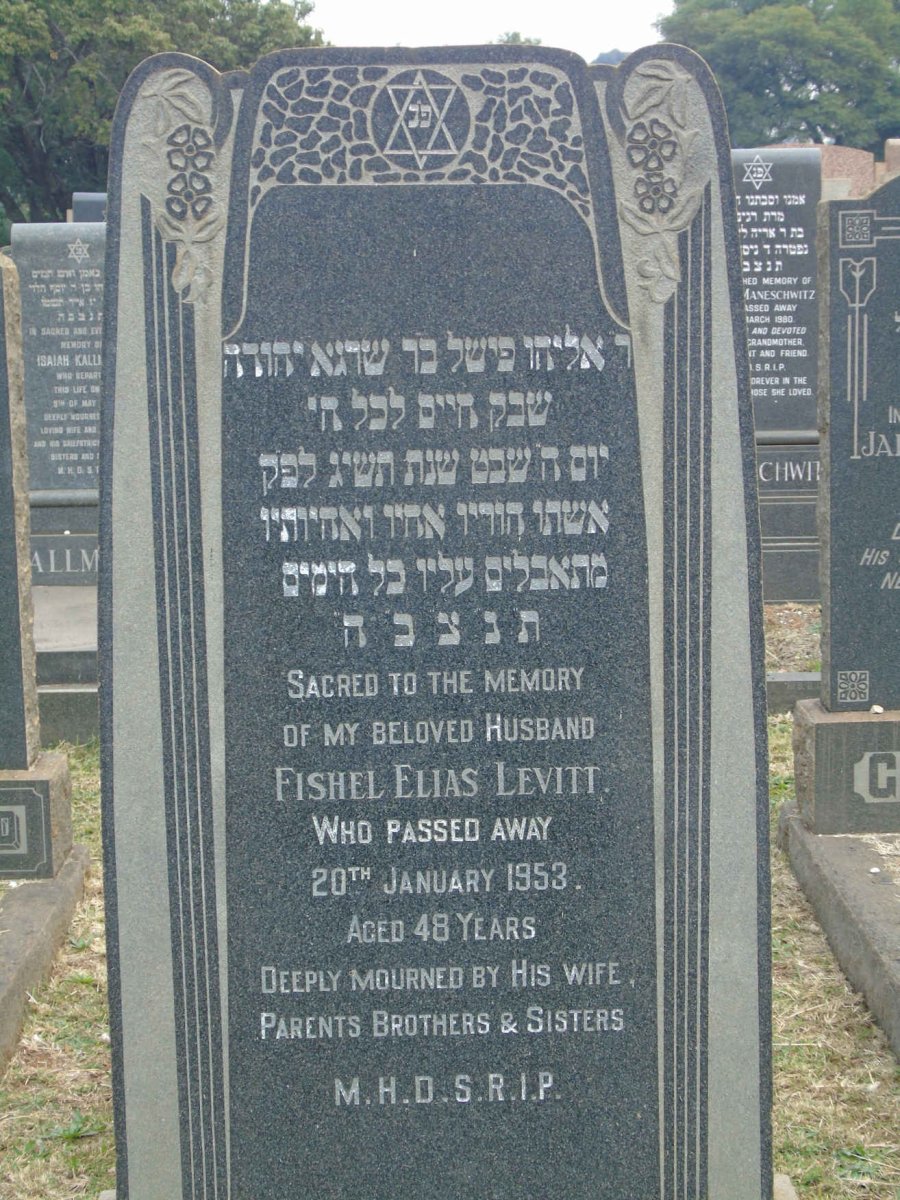 LEVITT Fishel Elias -1953