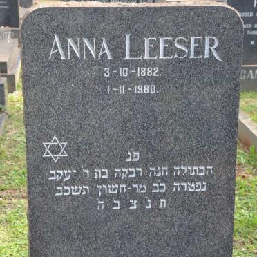 LEESER Anna 1882-1960