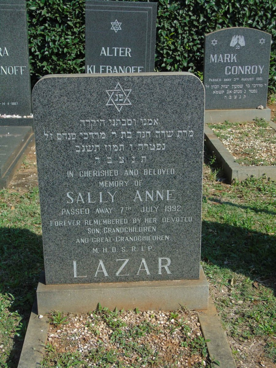 LAZAR Sally Anne -1992