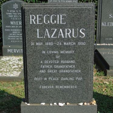 LAZARUS Reggie 1895-1990