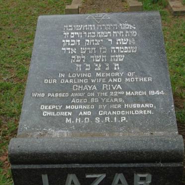 LAZAR Chaya Riva -1944