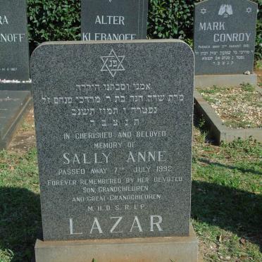 LAZAR Sally Anne -1992