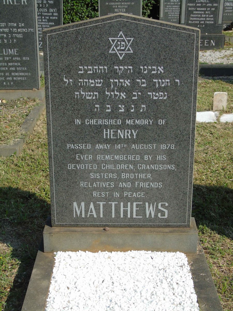 MATTHEWS Henry -1978