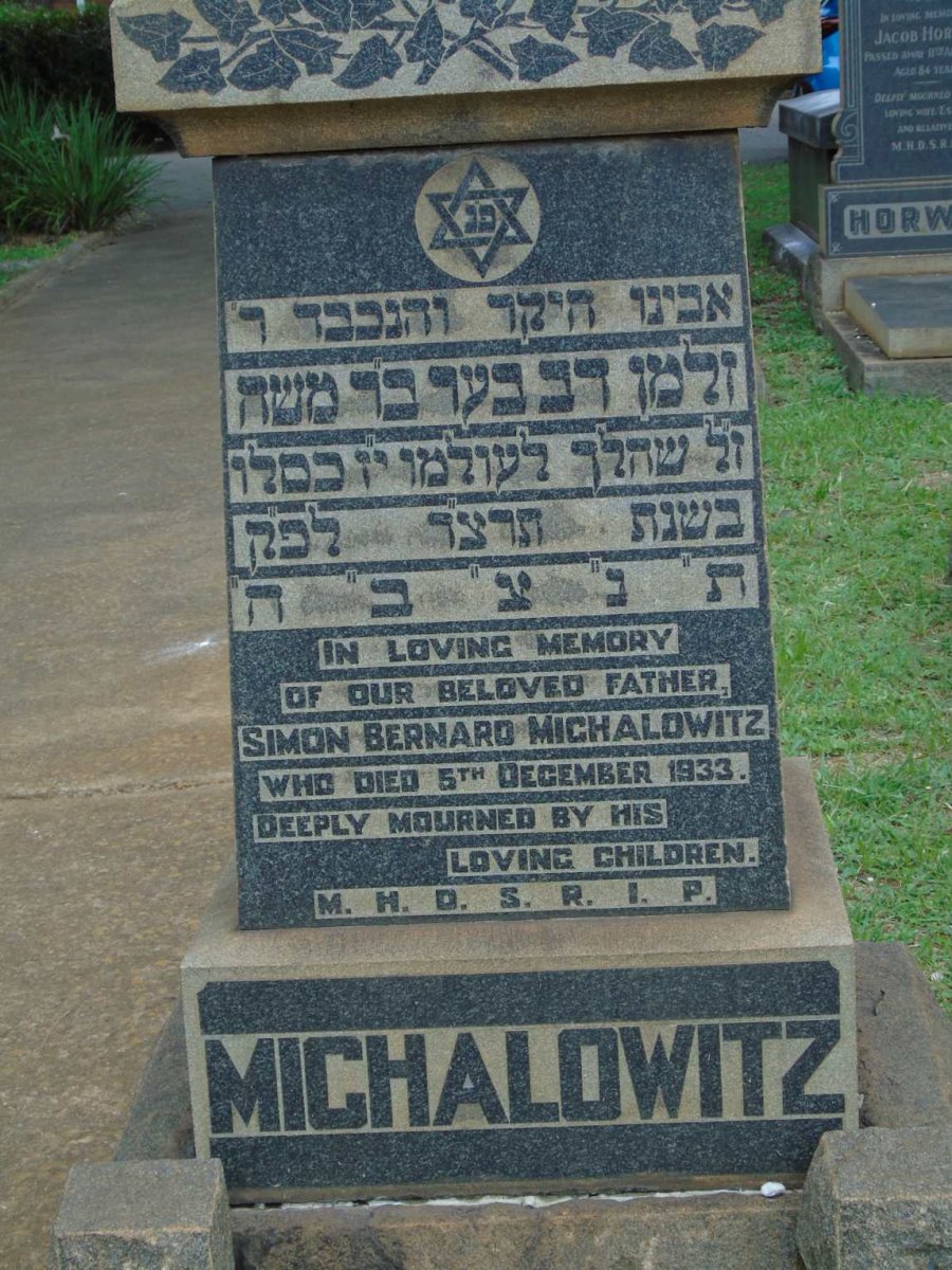 MICHALOVITZ Simon Bernard -1933