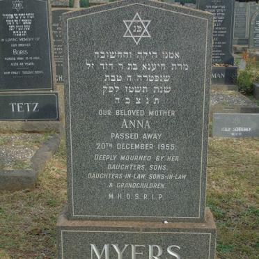 MYERS Anna -1955